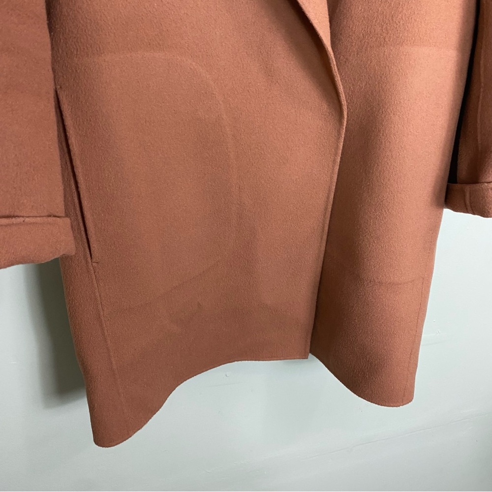 Theory Boy Coat Winsome 2 Brown Wool Cashmere Double Face Medium - Picture 5 of 10